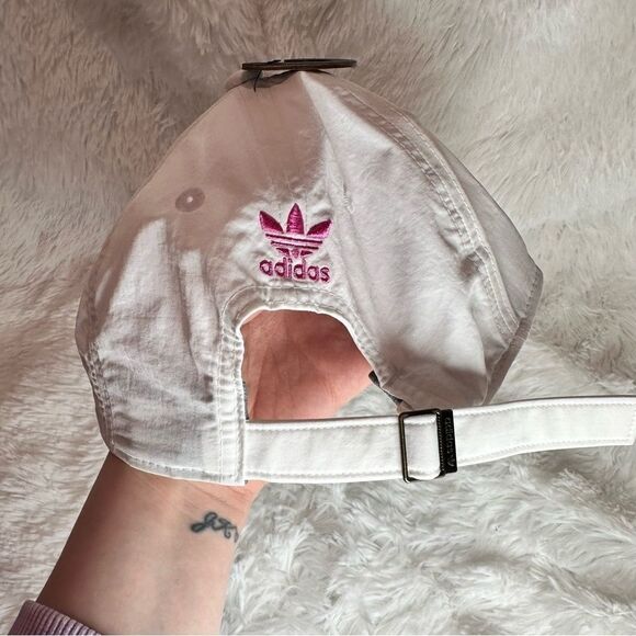Adidas Baseball Hat Cap - White and Pink, Women’s Fit - Picture 4 of 6